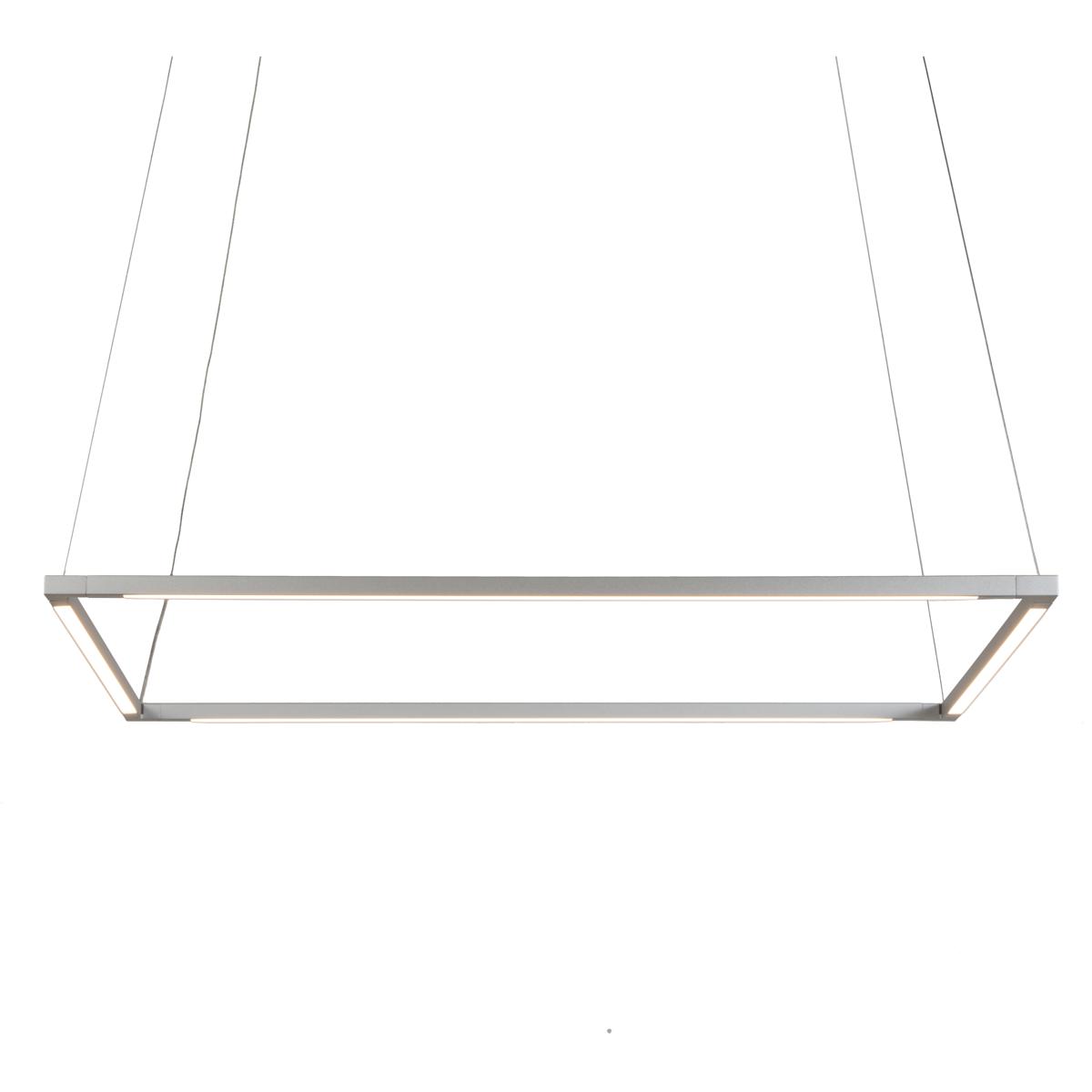 Koncept ZBP-24-S-SW-SIL-CNP Z-Bar LED 25.98 inch Silver Pendant Ceiling Light, Square